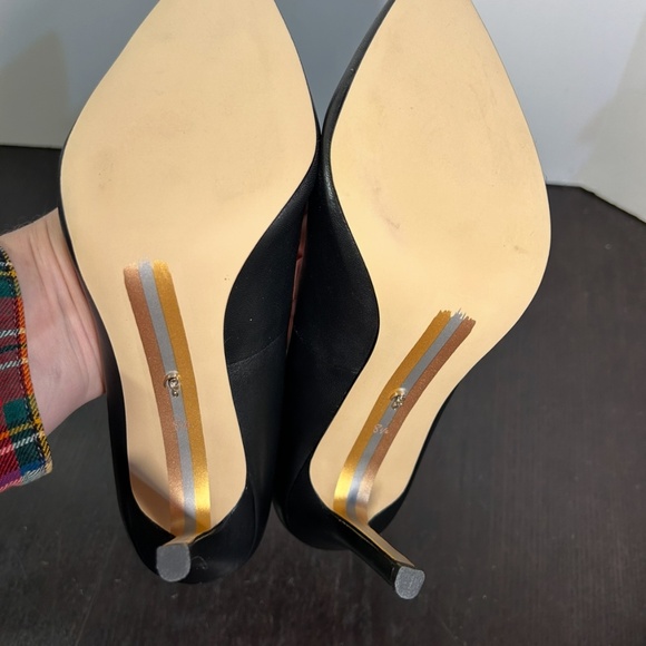 Sam Edelman Hazel Pointed Toe Pump Heels Shoes Black Leather Woman’s 8.5 - Picture 12 of 16